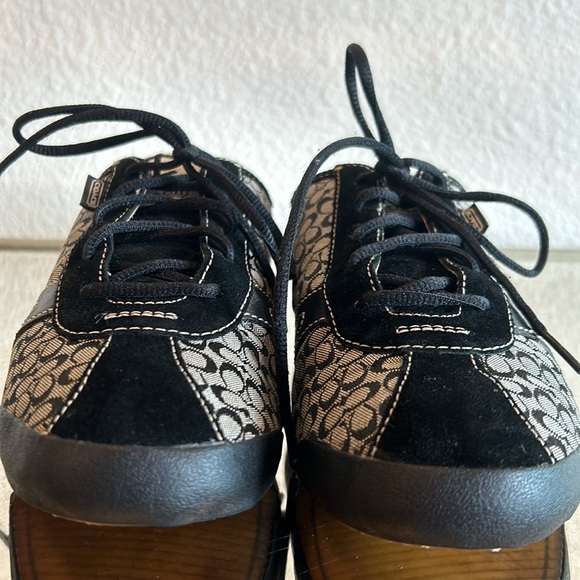 COACH- Signature Logo Jacquard Lace Up Sneaker Shoe - Picture 7 of 9